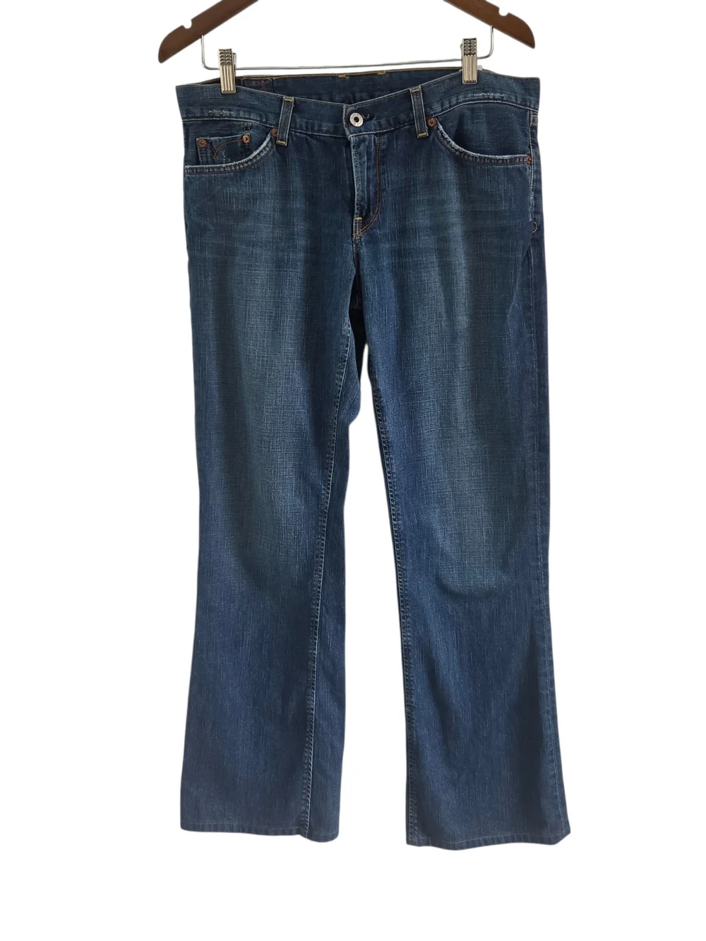Lucky Brand Jeans Socialite Medium Wash Flap Pocket Pants Womens Size 12 31